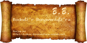 Bodnár Bonaventúra névjegykártya